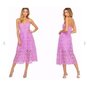 ASTR the label lace midi dress